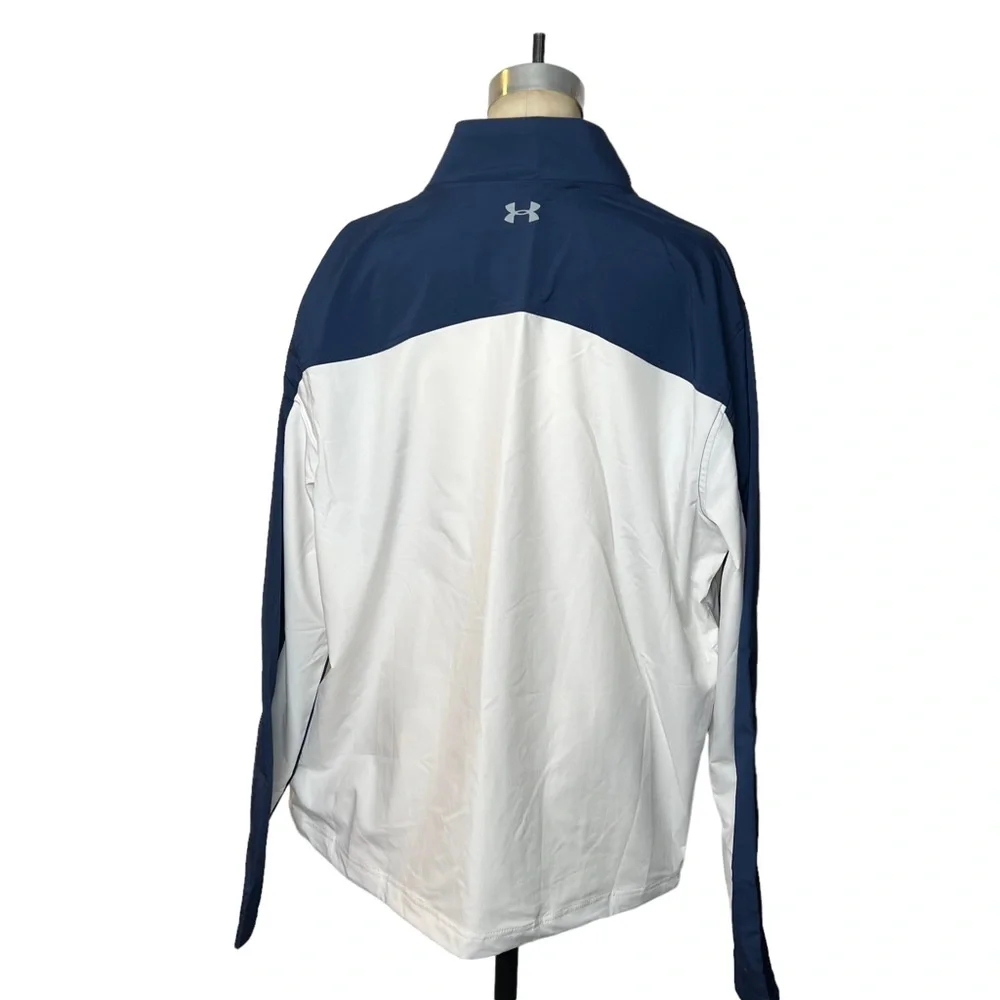 Under Armour blue and white colorblock windbreaker
